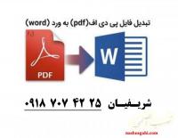 تبدیل فایل pdf به word